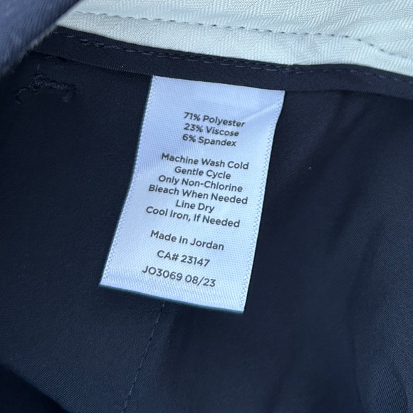 Talbot’s W’s 8 Curvy Hampshire Straight Leg Ankle Pant Tailored Navy poly blend - Picture 14 of 14